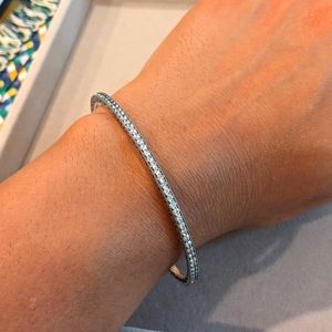 PANDORA Women's Metallic Silver Cz Twinkling Forever Bracelet